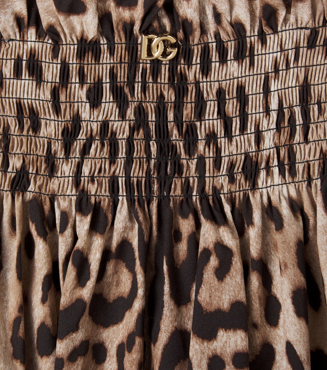 Leopard-print cotton dress | Dolce&Gabbana Kids