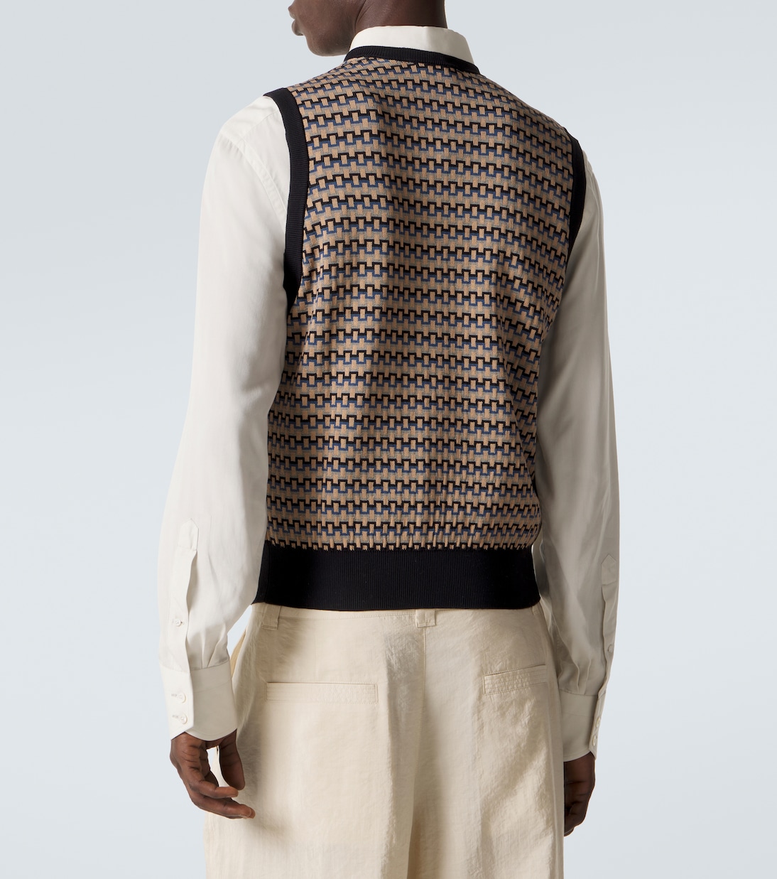 Cotton jacquard sweater vest | Lemaire