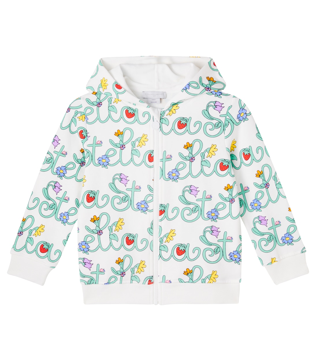 Printed cotton jersey zip-up hoodie | Stella McCartney Kids