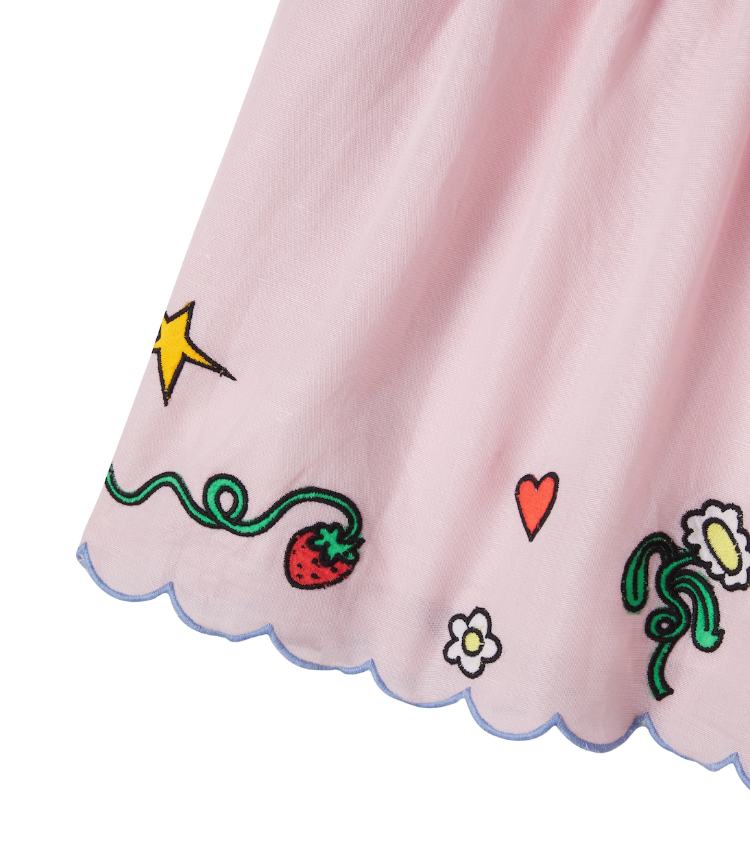 Embroidered linen and cotton skirt  | Stella McCartney Kids