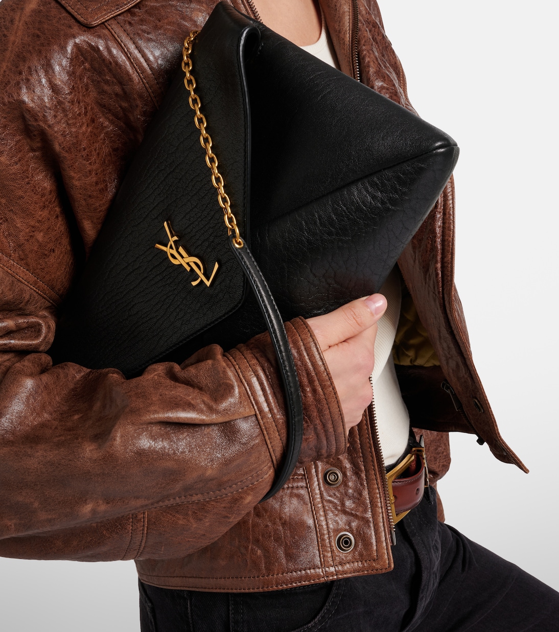 Cassandre leather shoulder bag | Saint Laurent