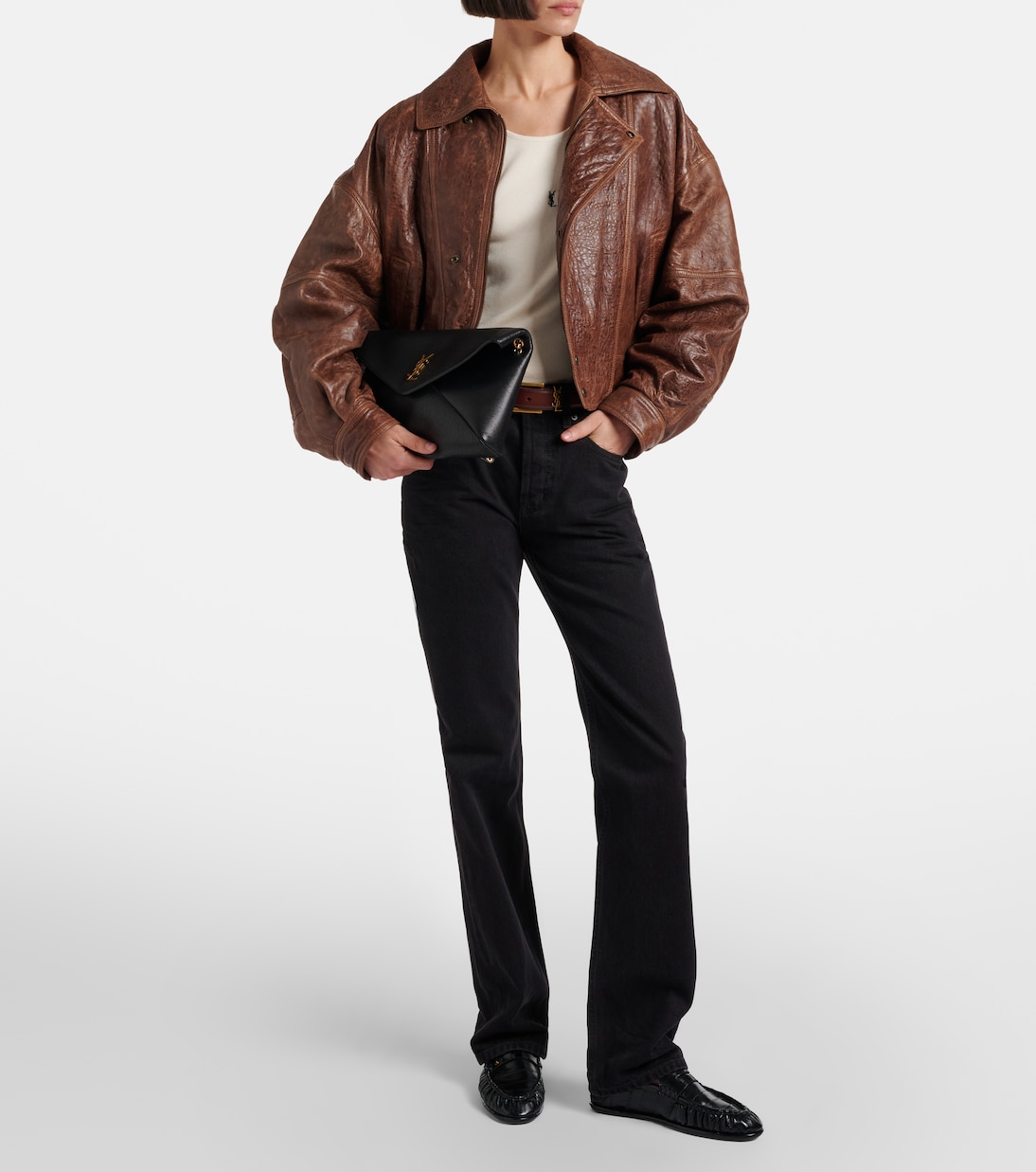 Cassandre leather shoulder bag | Saint Laurent