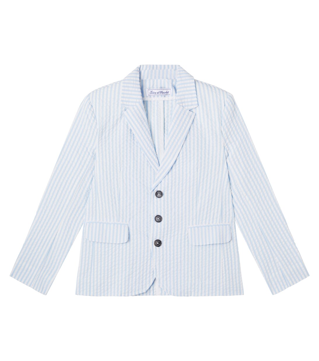 Bengal stripe cotton seersucker blazer | Tartine et Chocolat