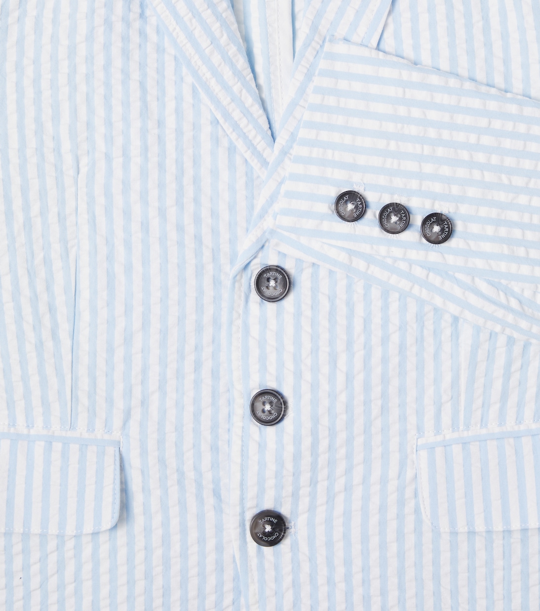 Bengal stripe cotton seersucker blazer | Tartine et Chocolat