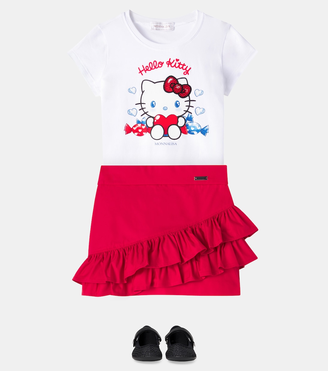 Ruffled cotton-blend skirt | Monnalisa