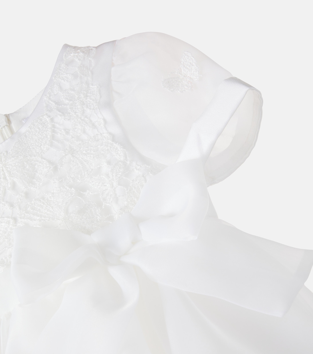 Baby lace-trimmed dress | Monnalisa