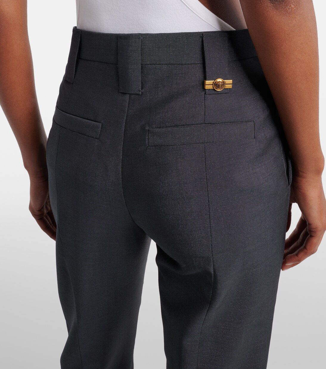 Wool and mohair tapered pants | Versace