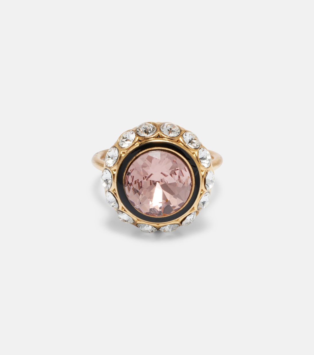 VLogo crystal-embellished enamel ring | Valentino
