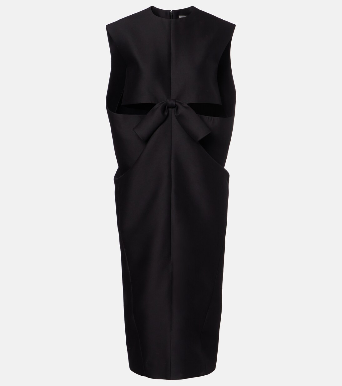 Cutout crêpe satin midi dress | Balenciaga