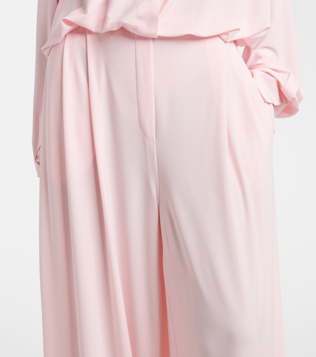 بنطلون بأرجل واسعة وخصر عالي | Norma Kamali