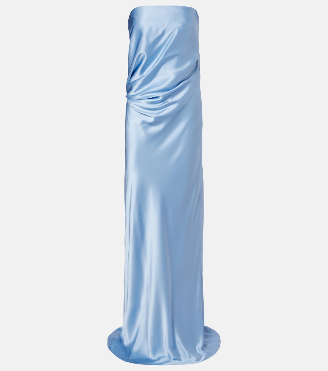Draped silk charmeuse bustier gown | The Sei
