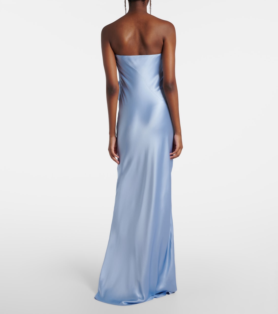 Draped silk charmeuse bustier gown | The Sei