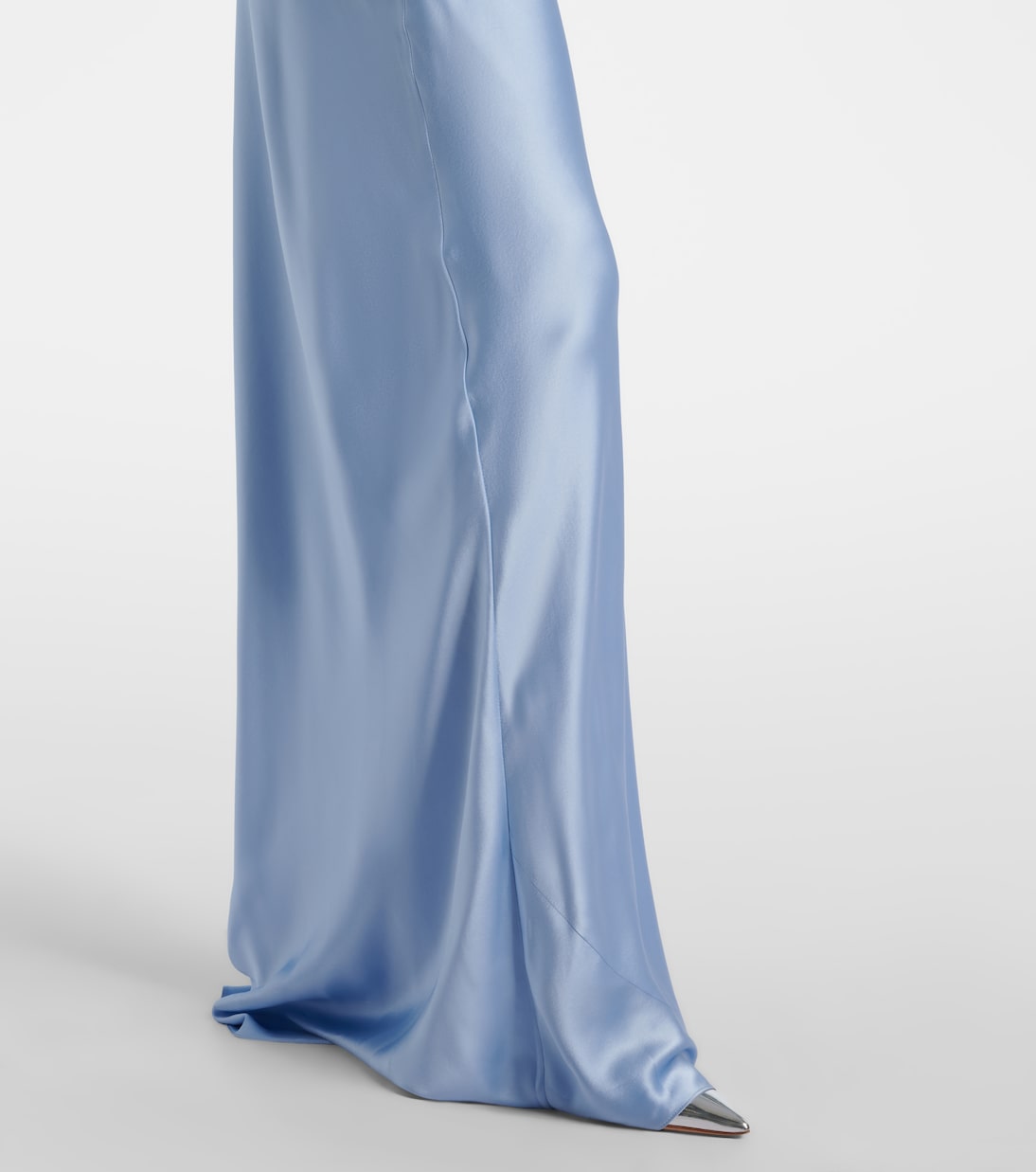 Draped silk charmeuse bustier gown | The Sei