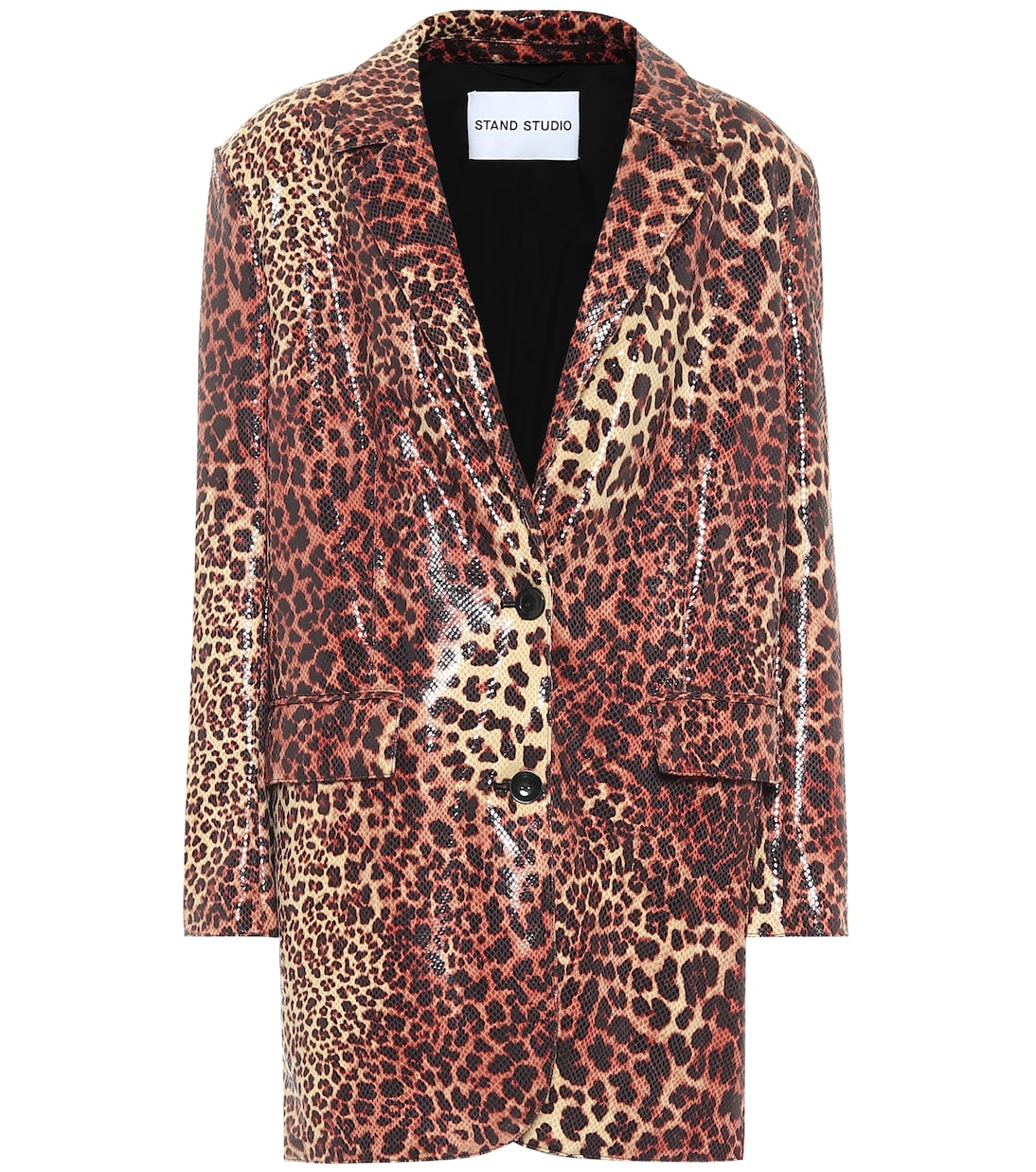 Blazer Juniper a stampa in similpelle | Stand Studio