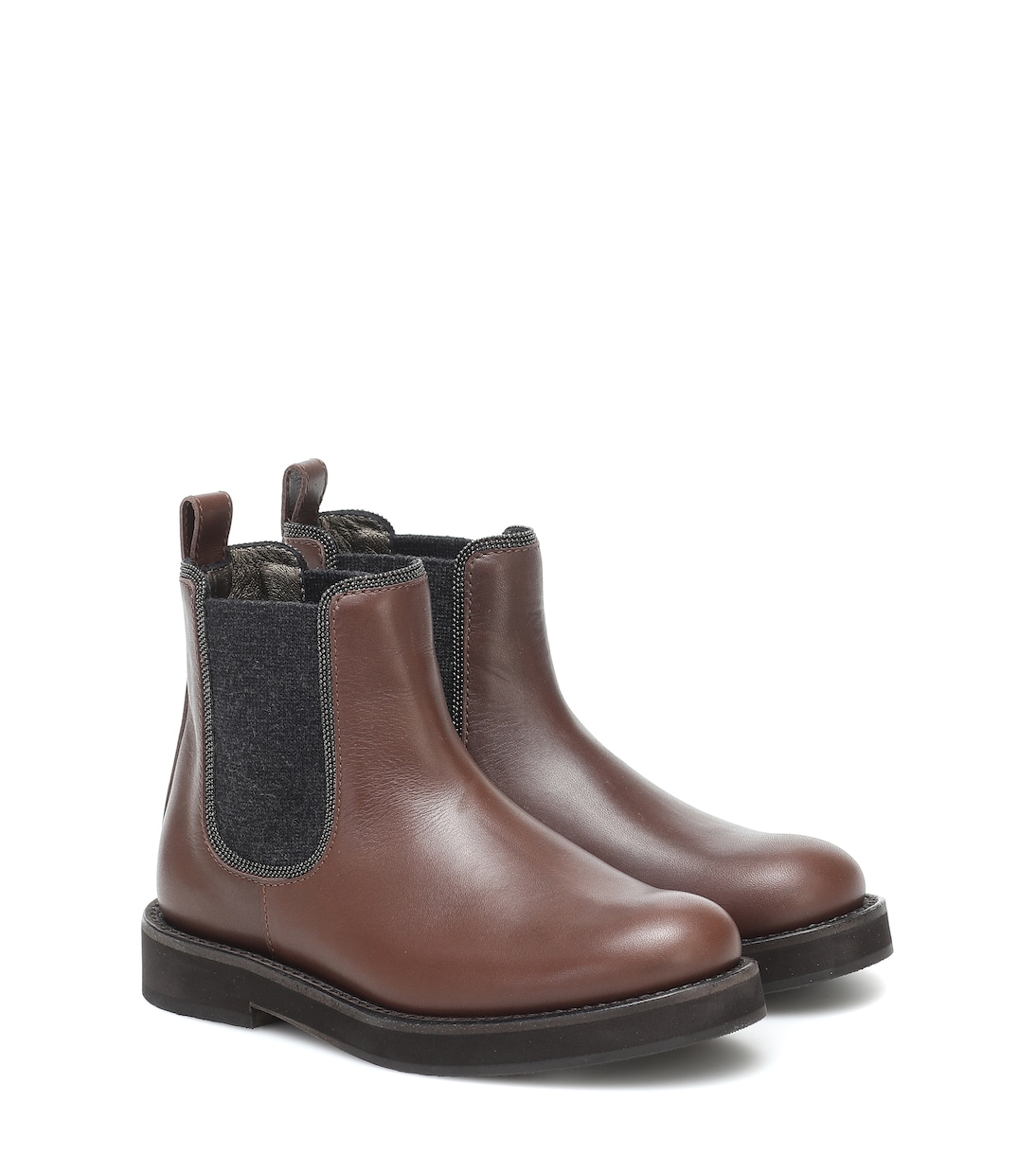 Bottines Chelsea en cuir | Brunello Cucinelli Kids