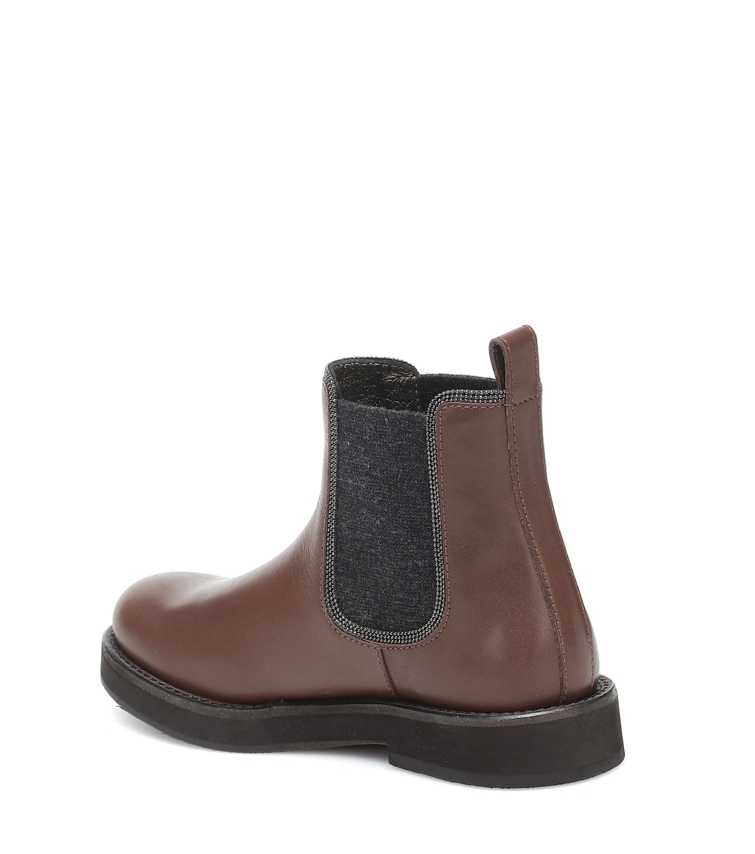 Bottines Chelsea en cuir | Brunello Cucinelli Kids