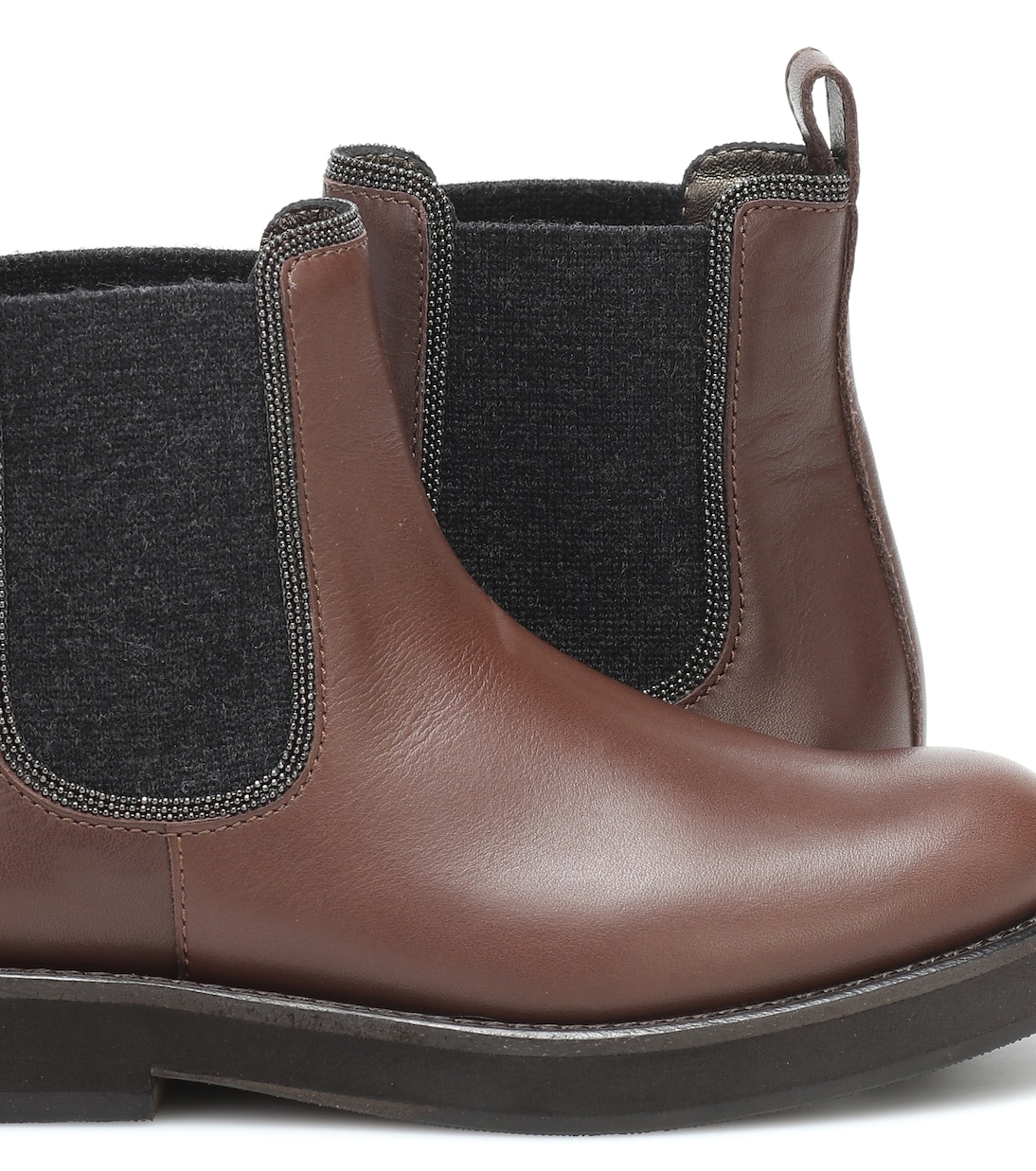 Bottines Chelsea en cuir | Brunello Cucinelli Kids
