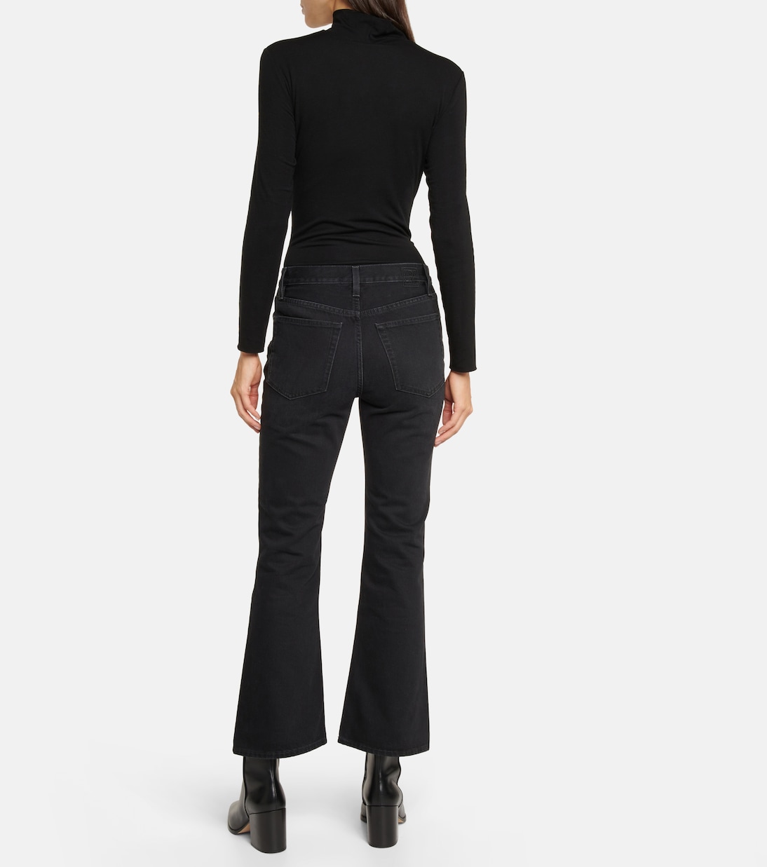 Jeans flared cropped a vita media | Toteme