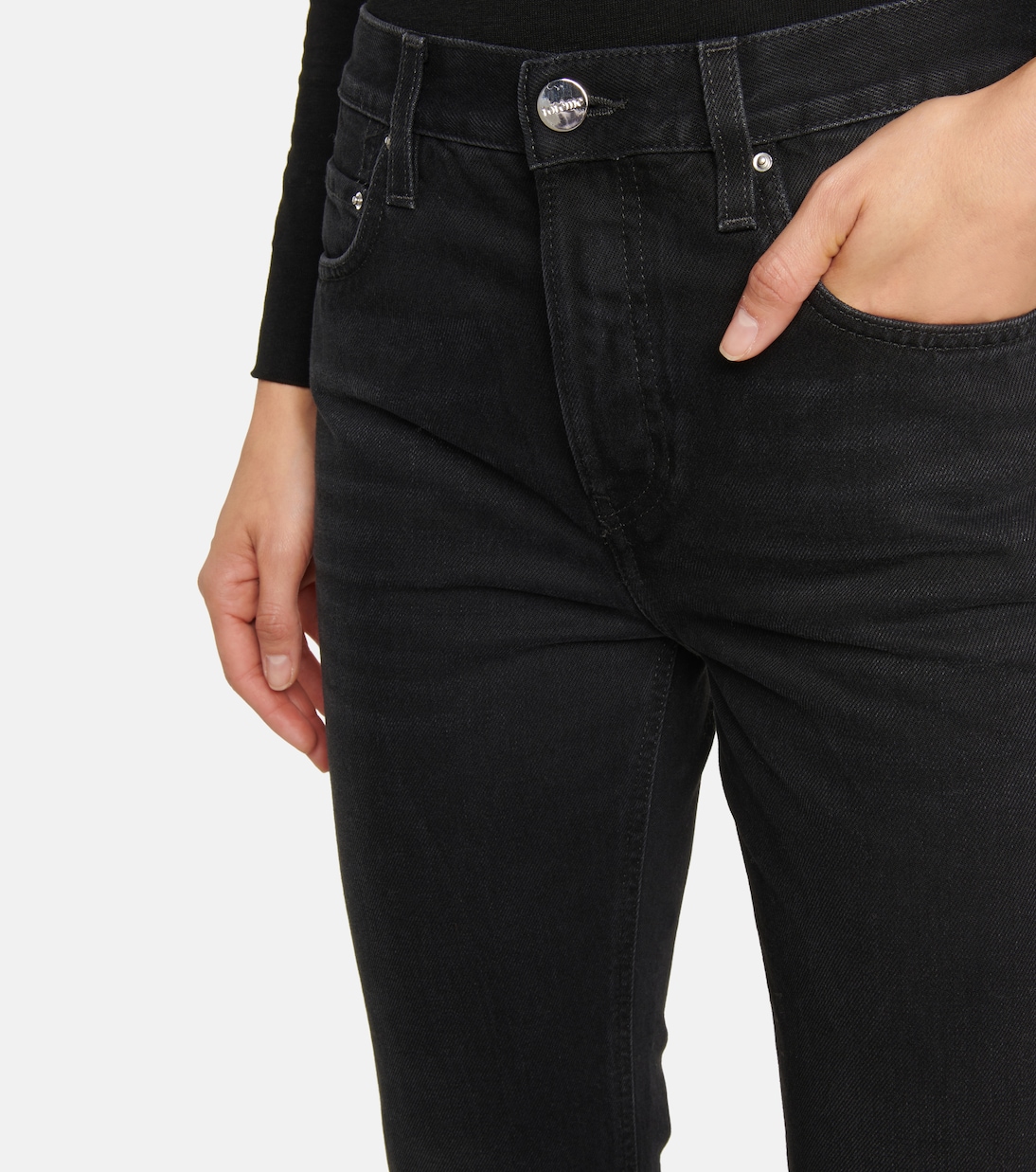 Jeans flared cropped a vita media | Toteme