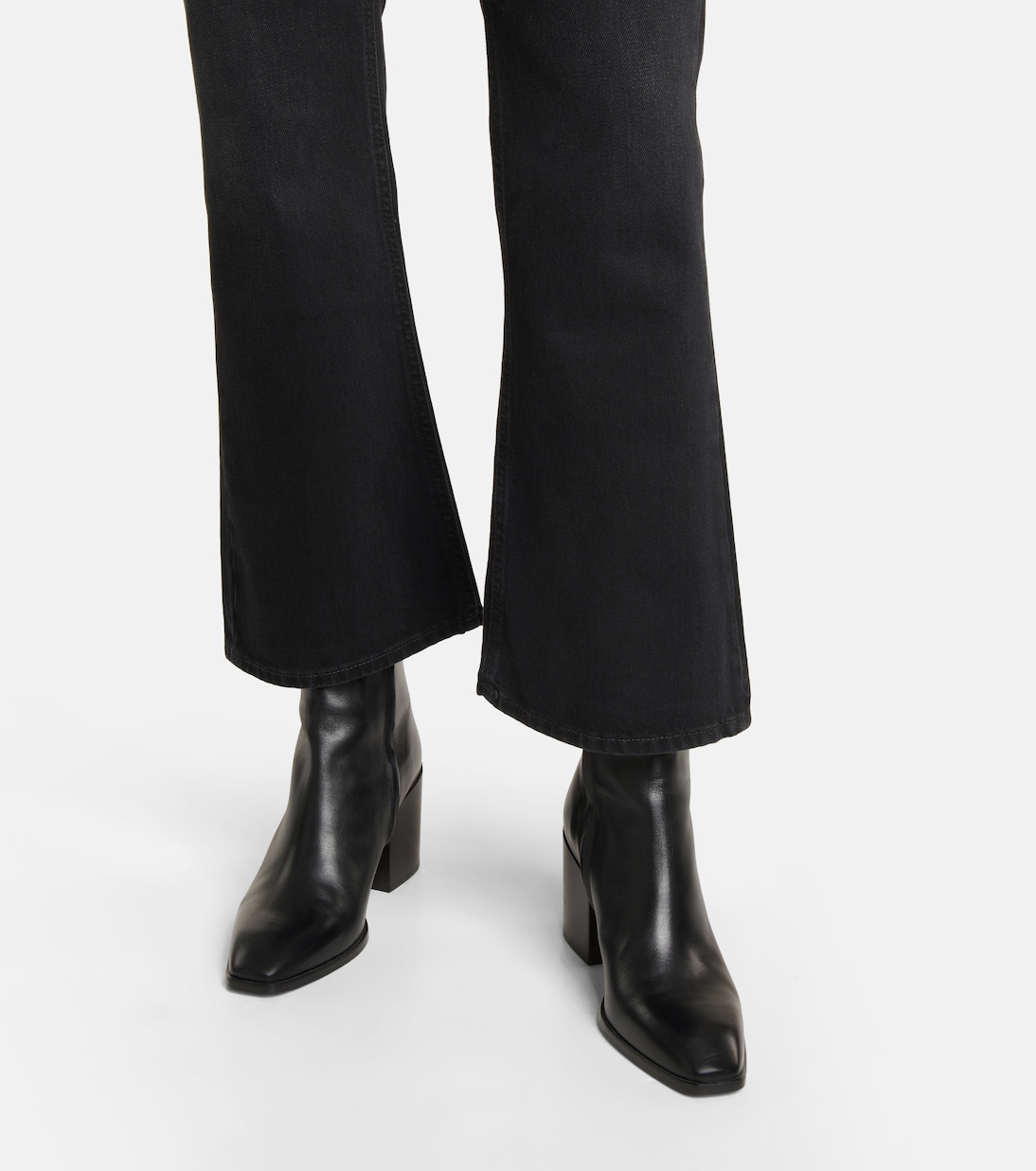 Jeans flared cropped a vita media | Toteme