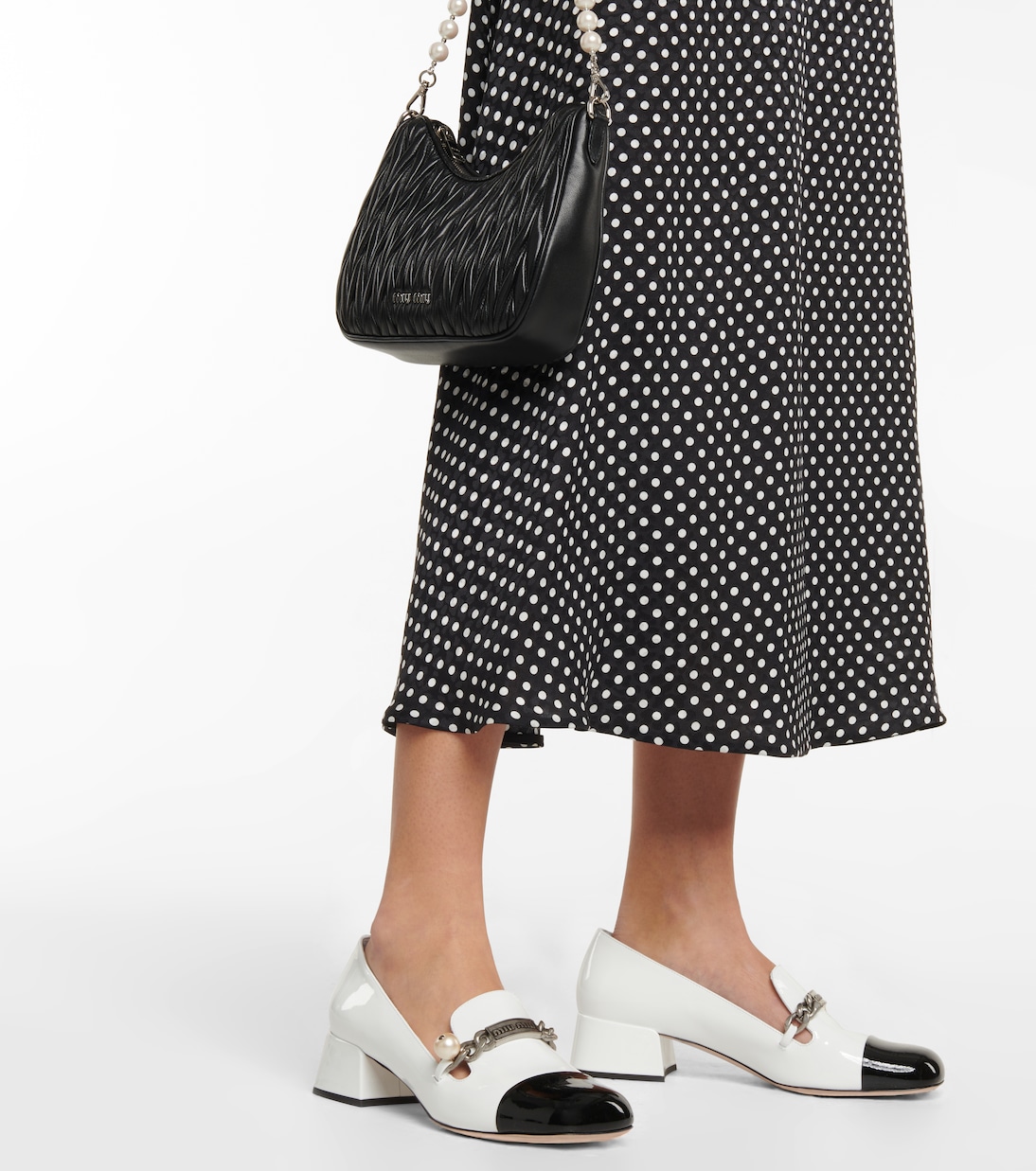 Pumps mocassino in vernice | Miu Miu