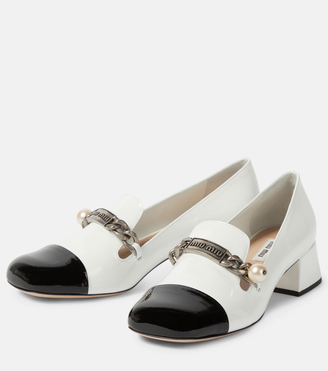 Pumps mocassino in vernice | Miu Miu