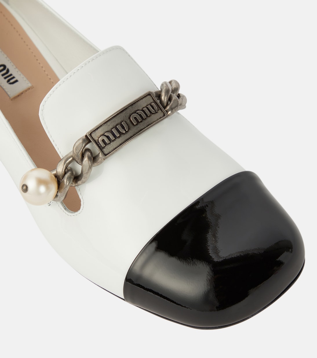 Pumps mocassino in vernice | Miu Miu