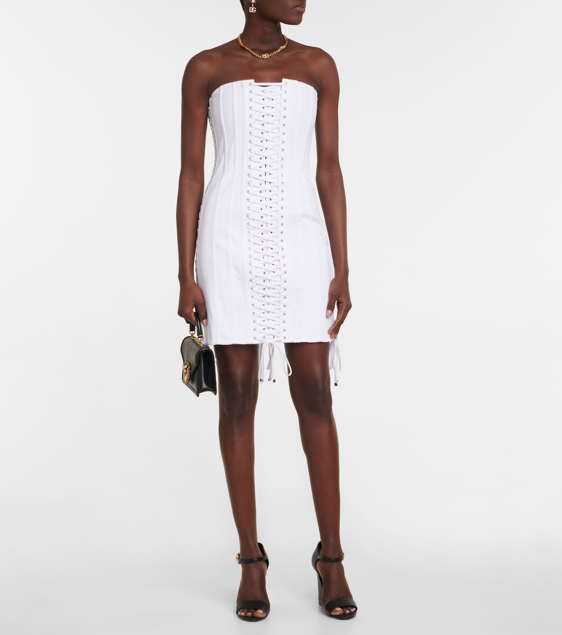 Robe bustier en coton mélangé | Dolce&Gabbana