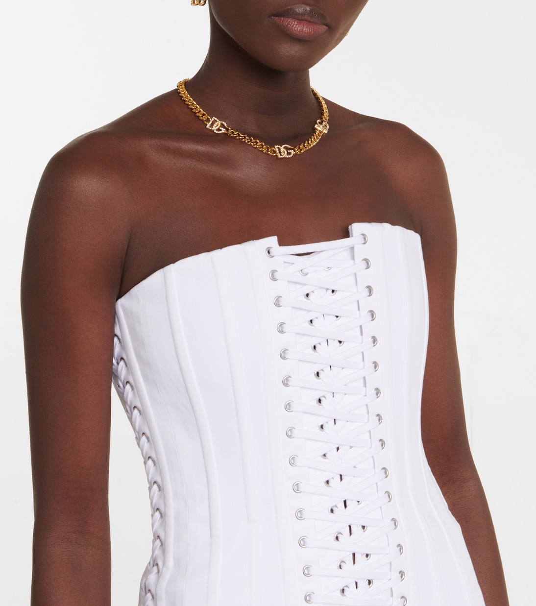 Robe bustier en coton mélangé | Dolce&Gabbana