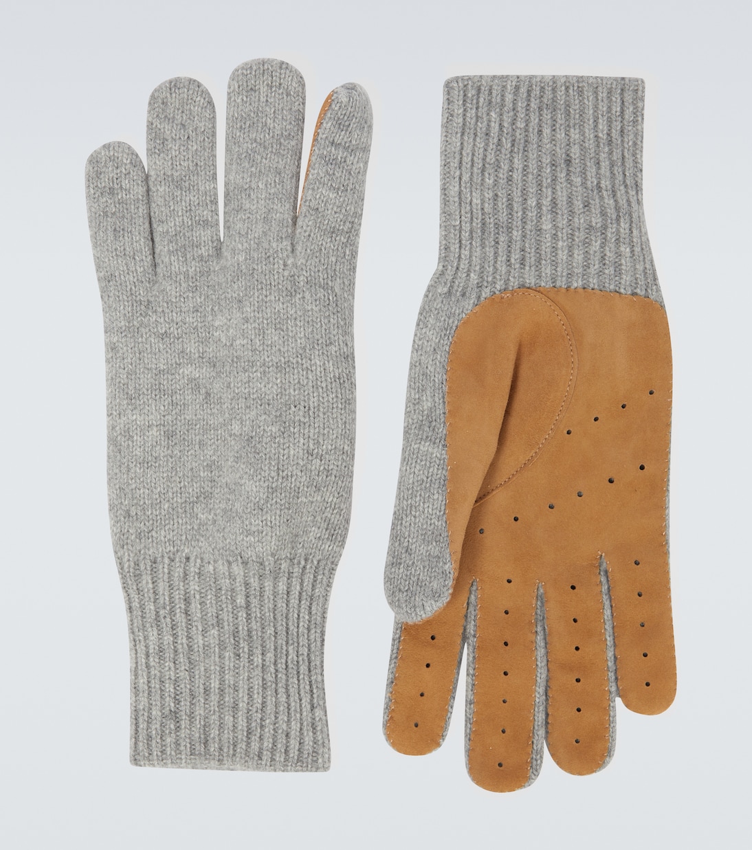 Guantes de cachemir y ante | Brunello Cucinelli