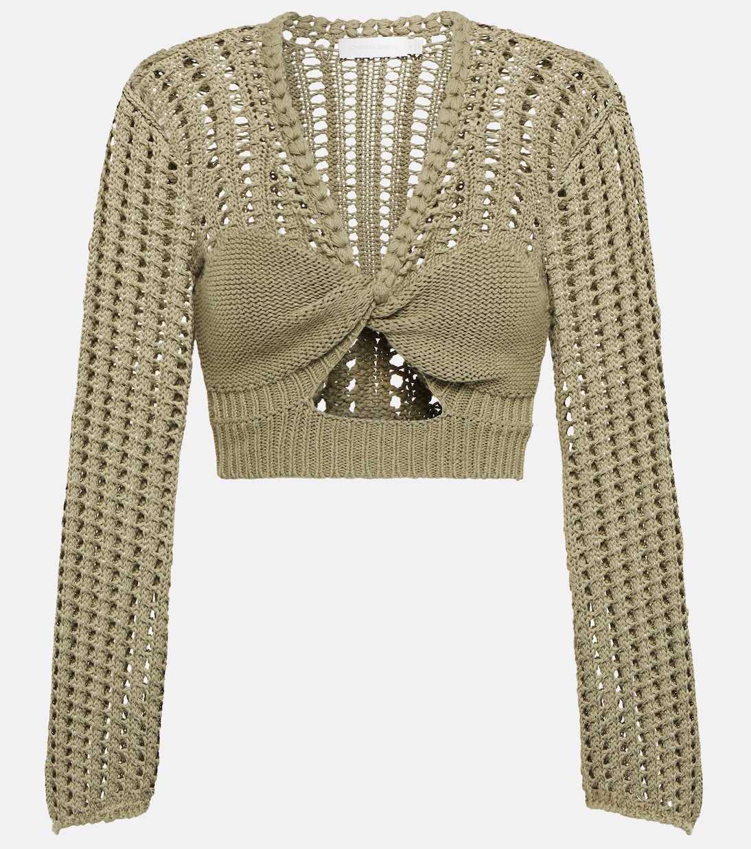 Ralia cotton and linen crop top | Simkhai