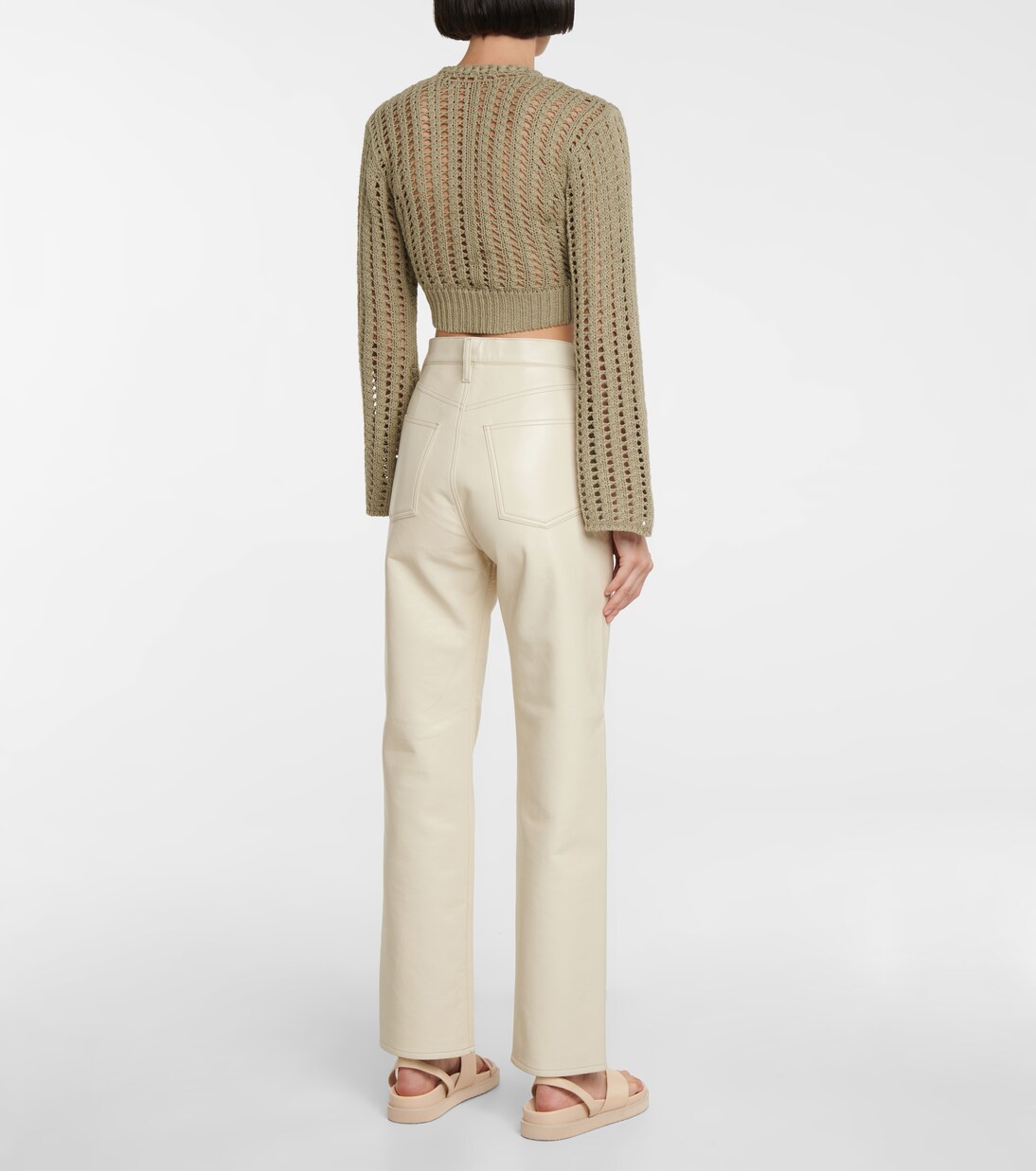 Ralia cotton and linen crop top | Simkhai