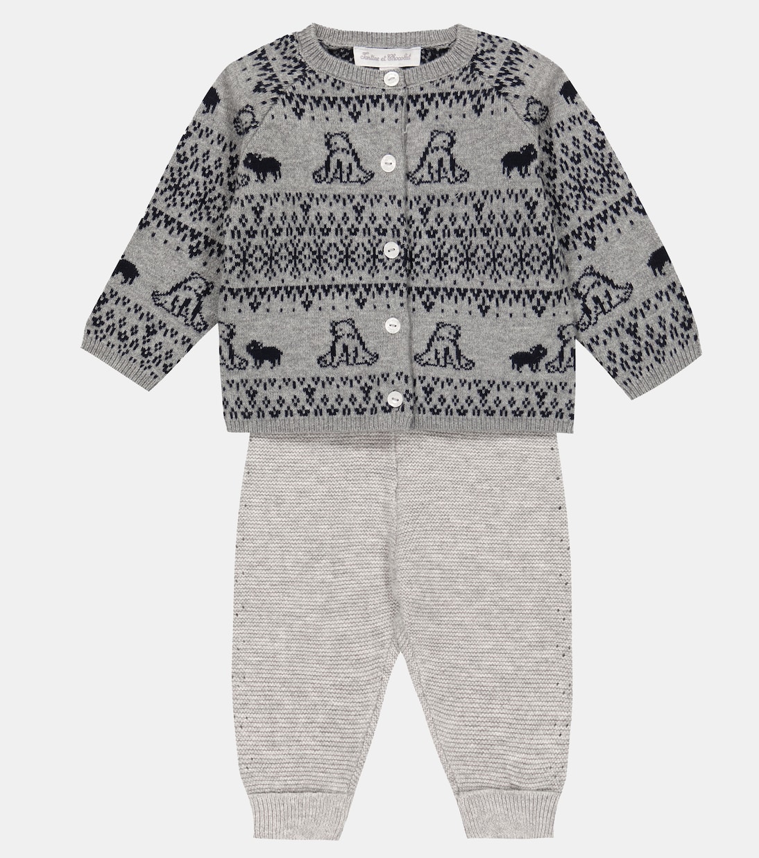 Baby set of cardigan and pants | Tartine et Chocolat