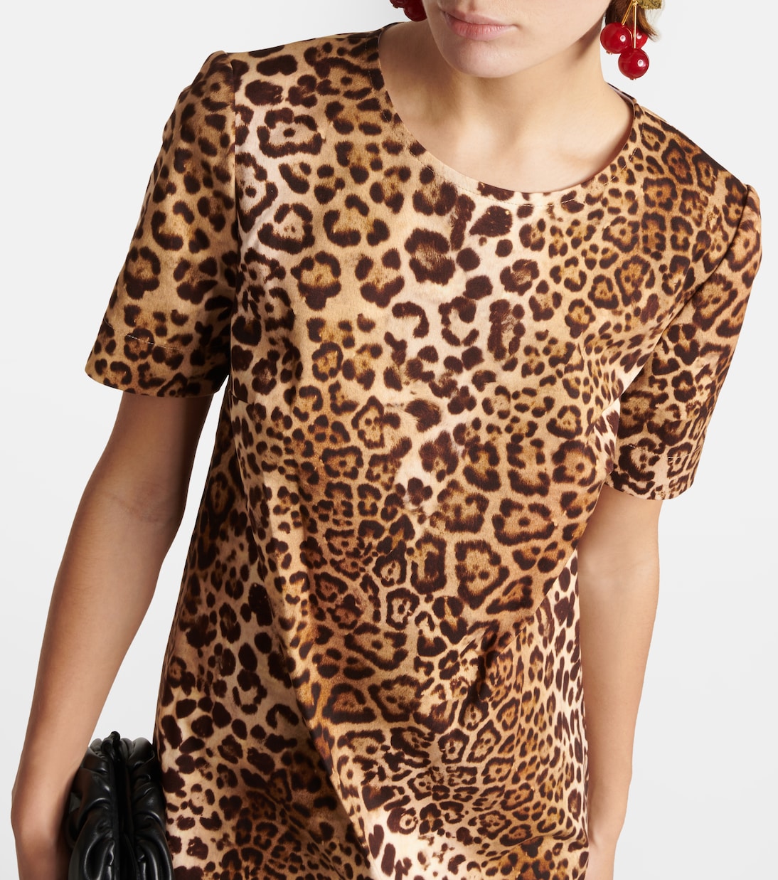 Leopard-print cotton-blend minidress | Carolina Herrera