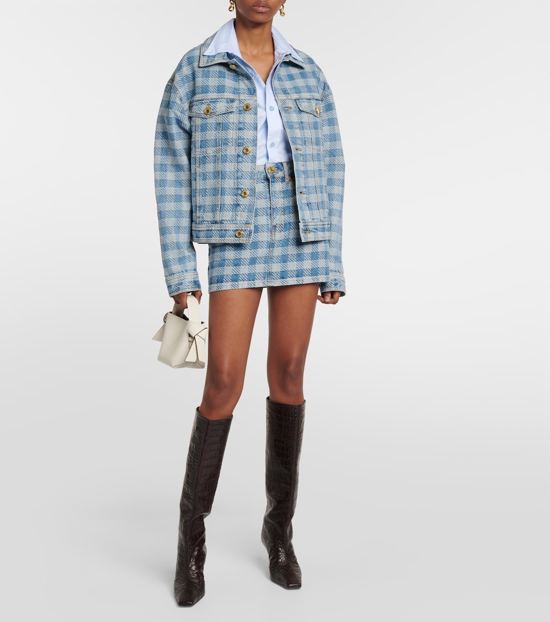 Checked denim jacket | Ami Paris