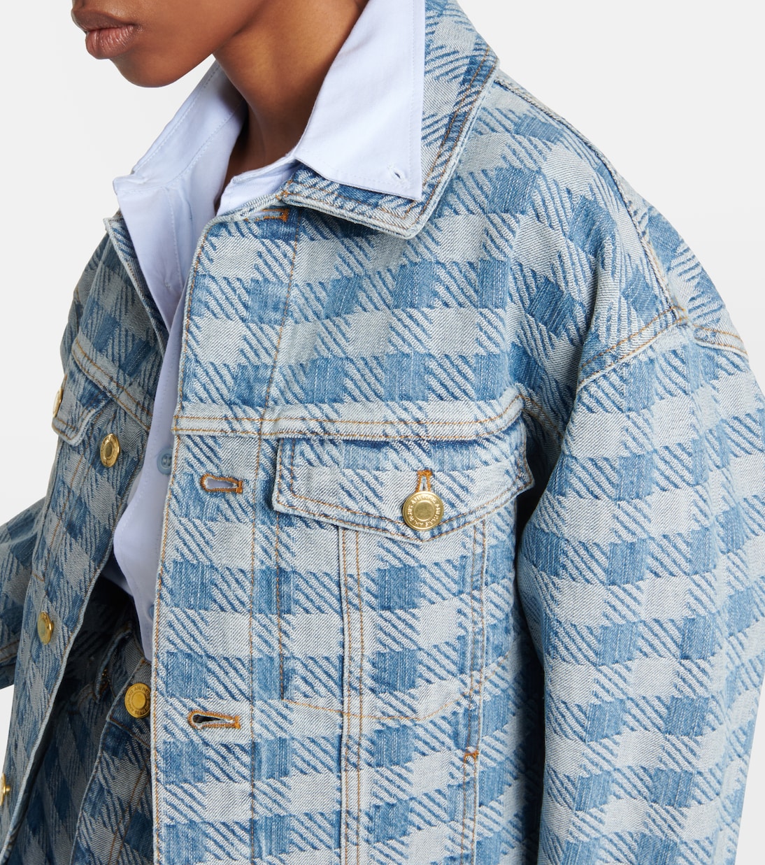 Checked denim jacket | Ami Paris