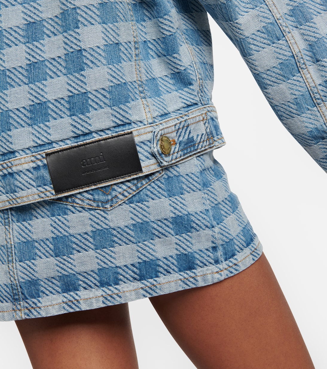Checked denim jacket | Ami Paris