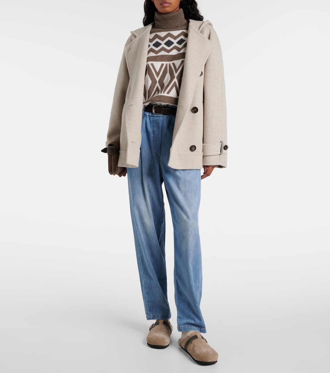 High-rise straight jeans | Brunello Cucinelli