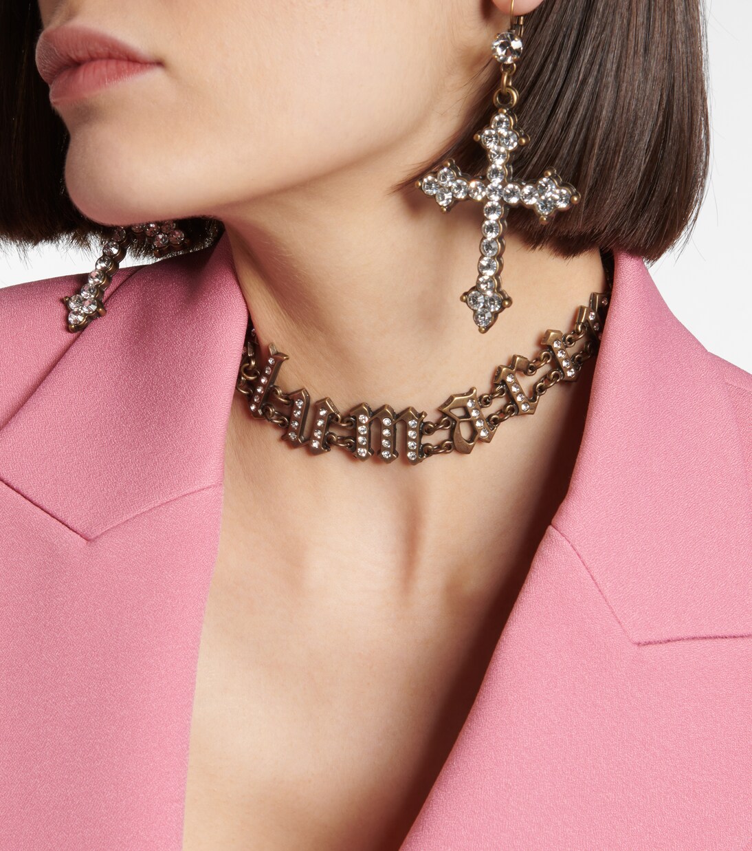 Choker con cristalli e logo | Blumarine