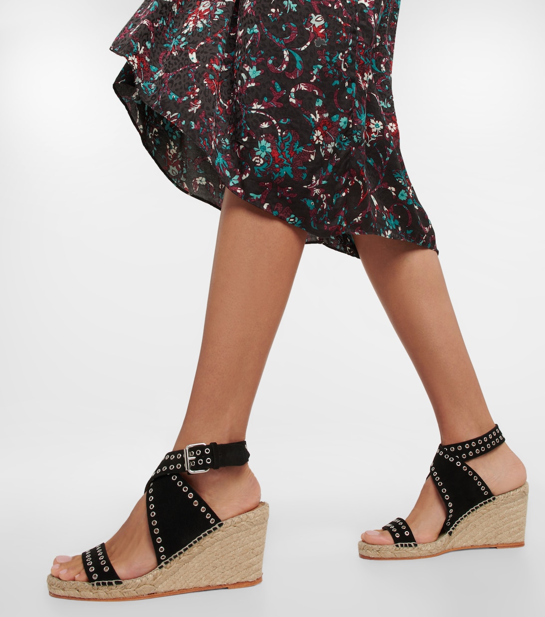 Sandali espadrillas Iriane in suede con zeppa | Isabel Marant