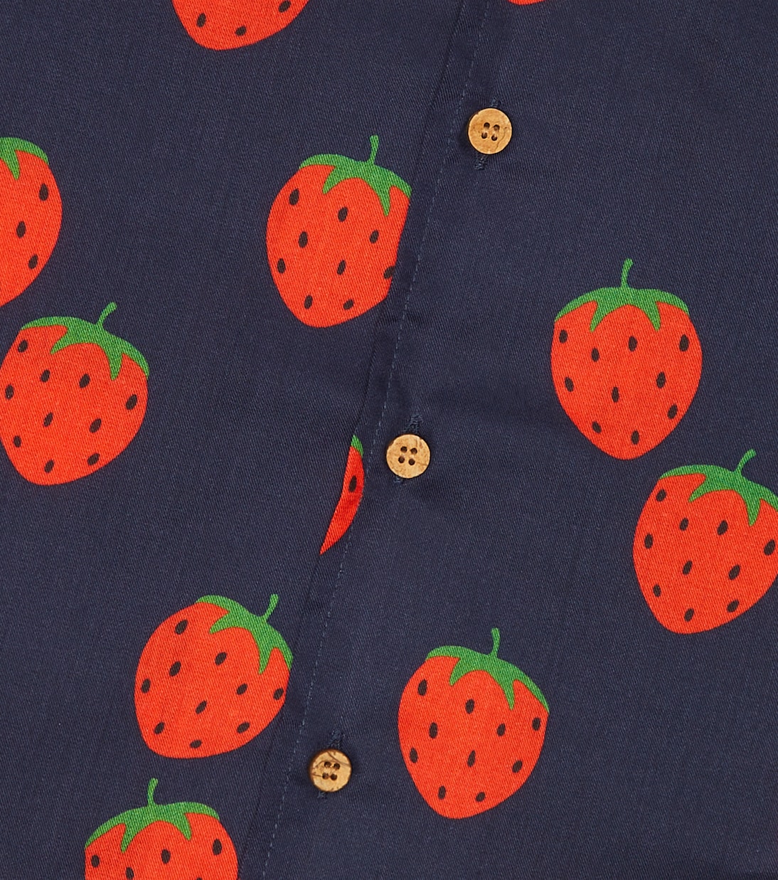 Camicia in twill di fragole | Mini Rodini