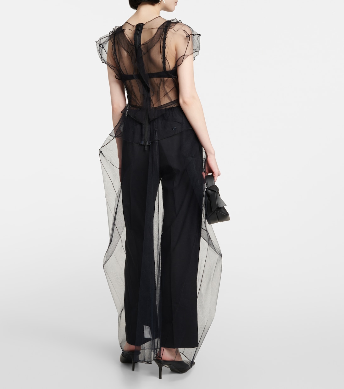 Top in mesh con volant | Acne Studios