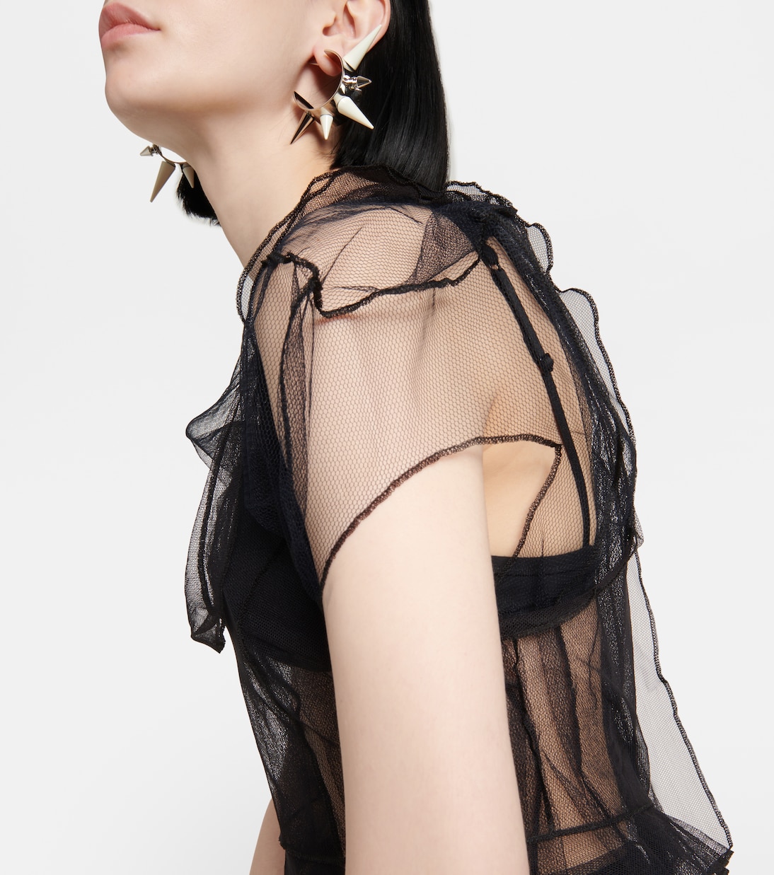Top in mesh con volant | Acne Studios