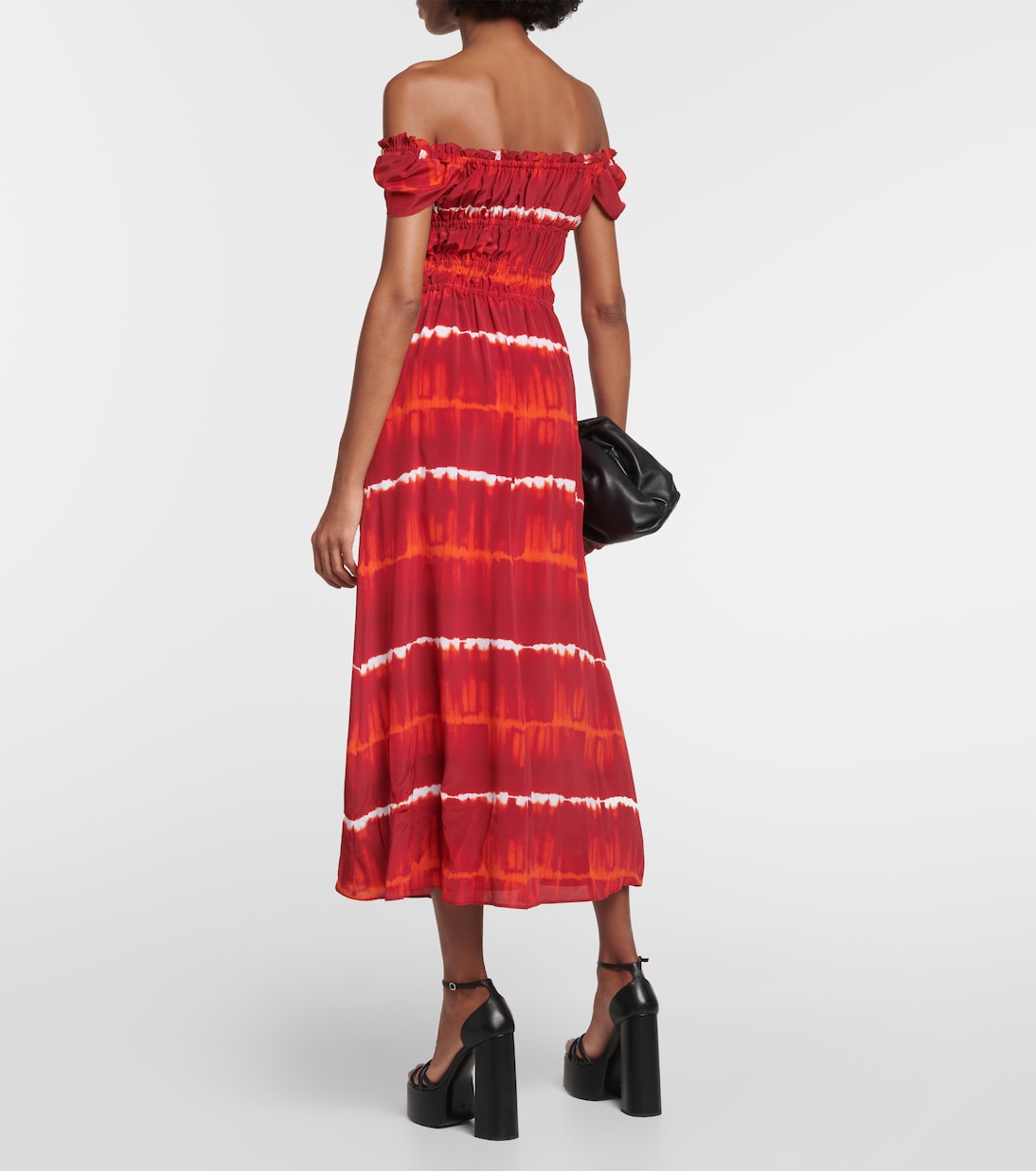 Vestido midi de seda sin hombros | Altuzarra