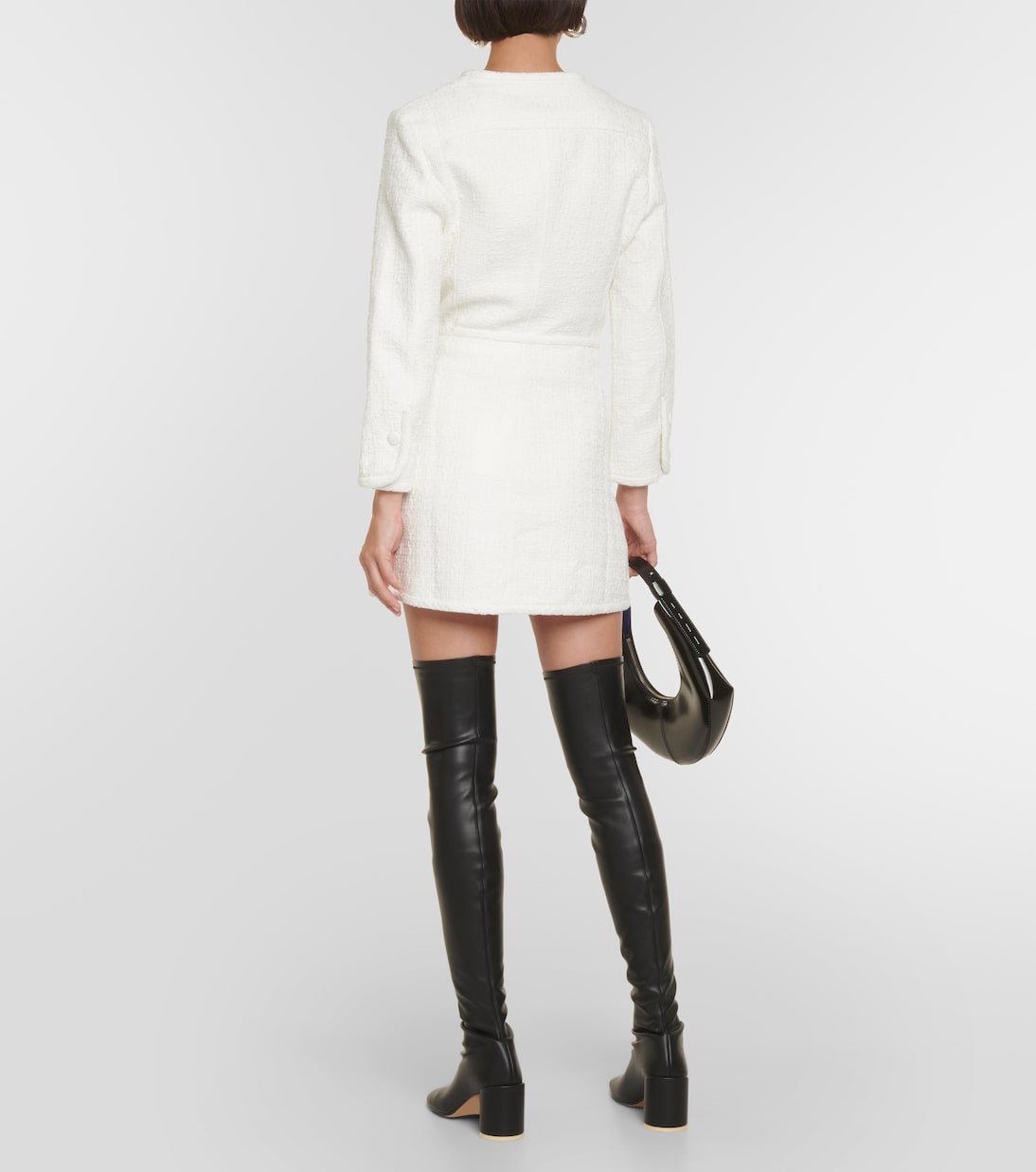 Falda wrap White Label de tweed de algodón | Proenza Schouler