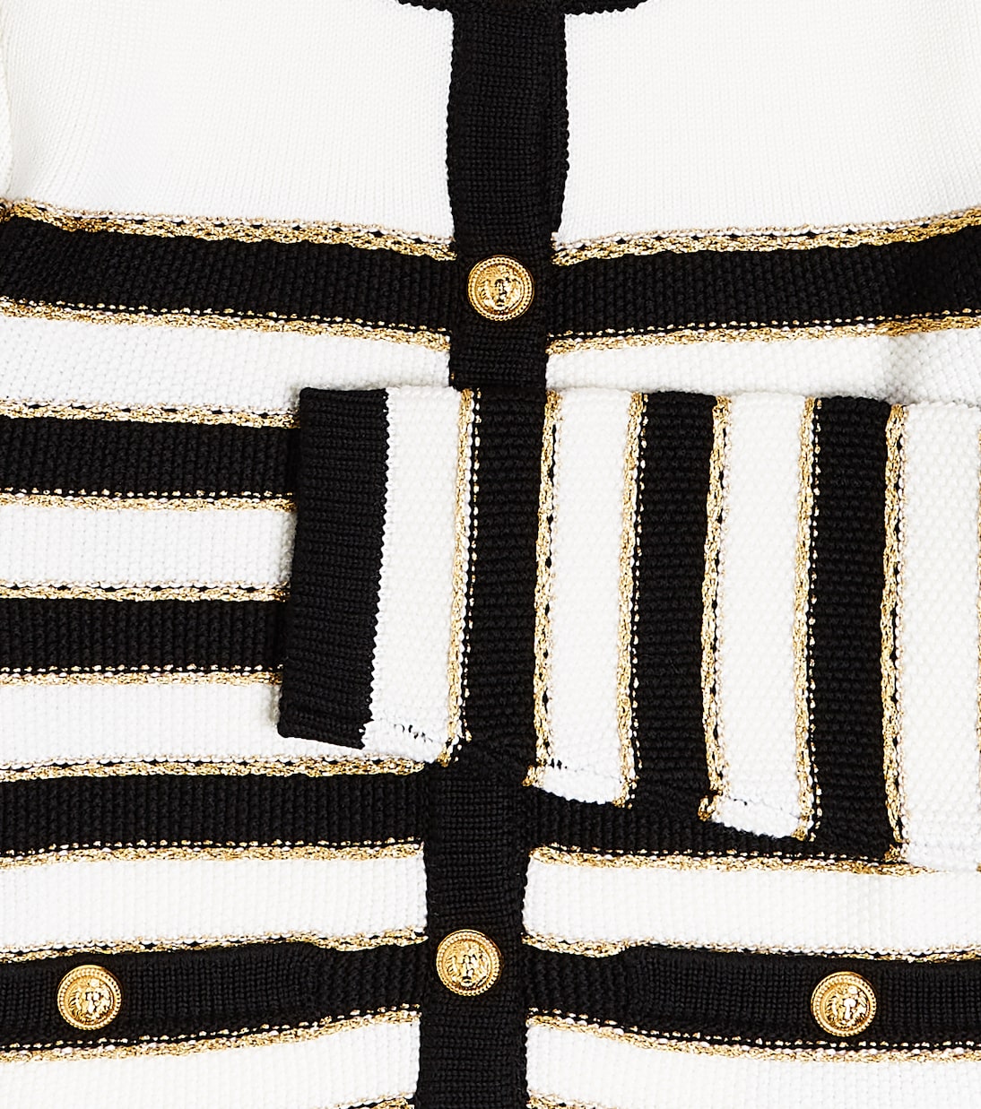Cardigan rayé en laine mélangée | Balmain Kids