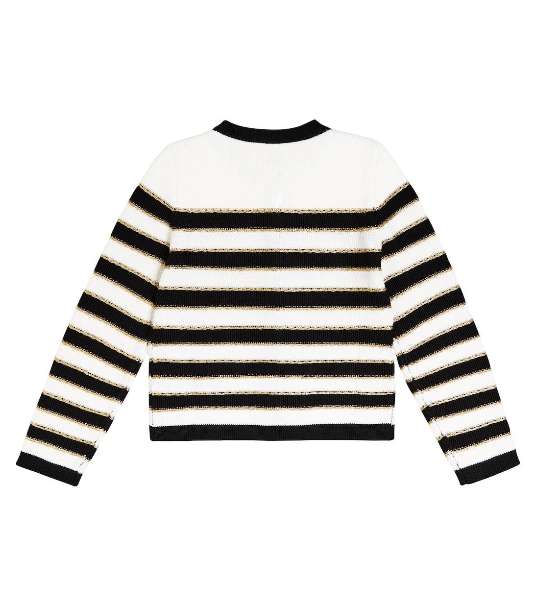 Cardigan rayé en laine mélangée | Balmain Kids