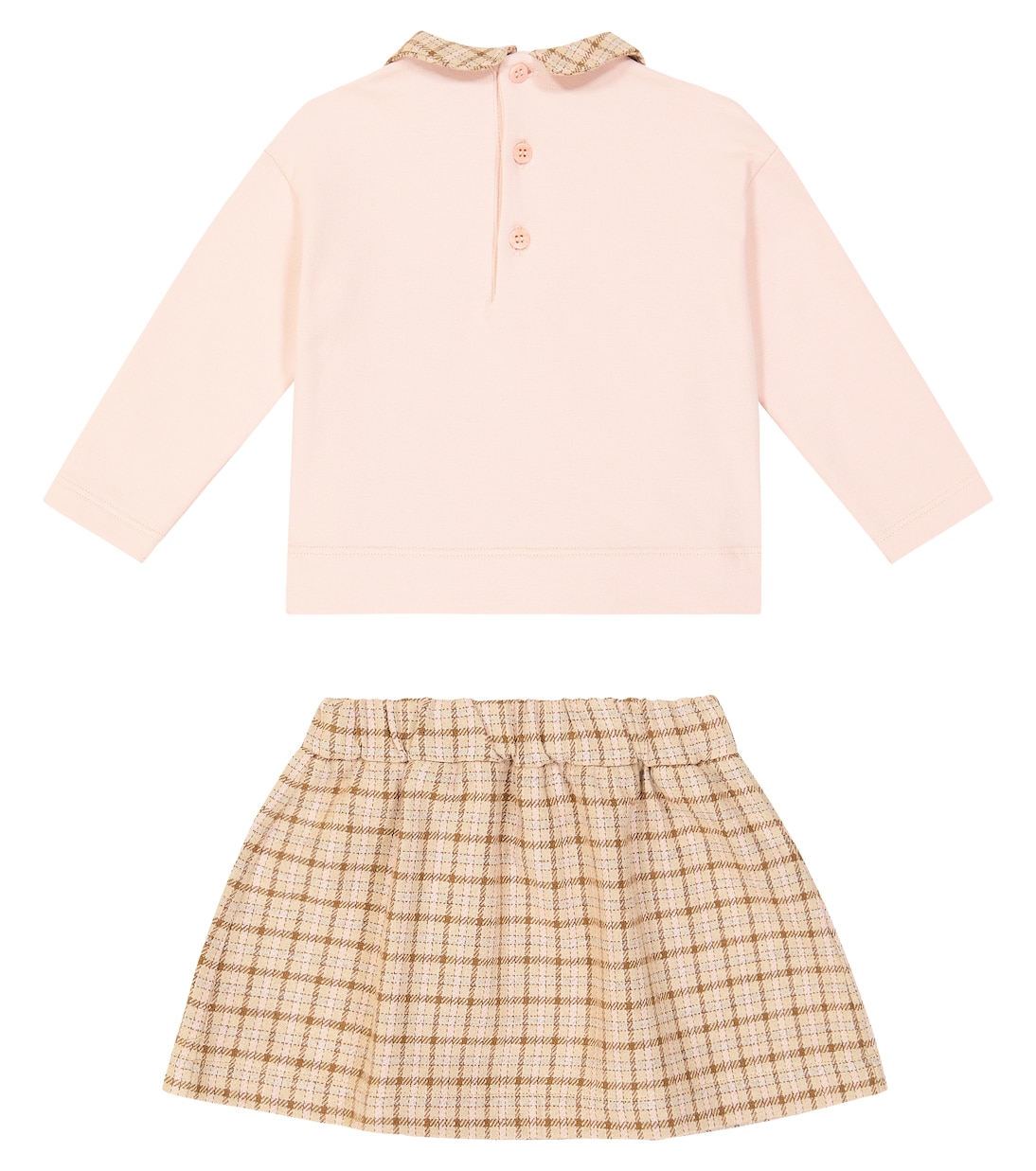 Bebé - set de top y falda de algodón | Il Gufo