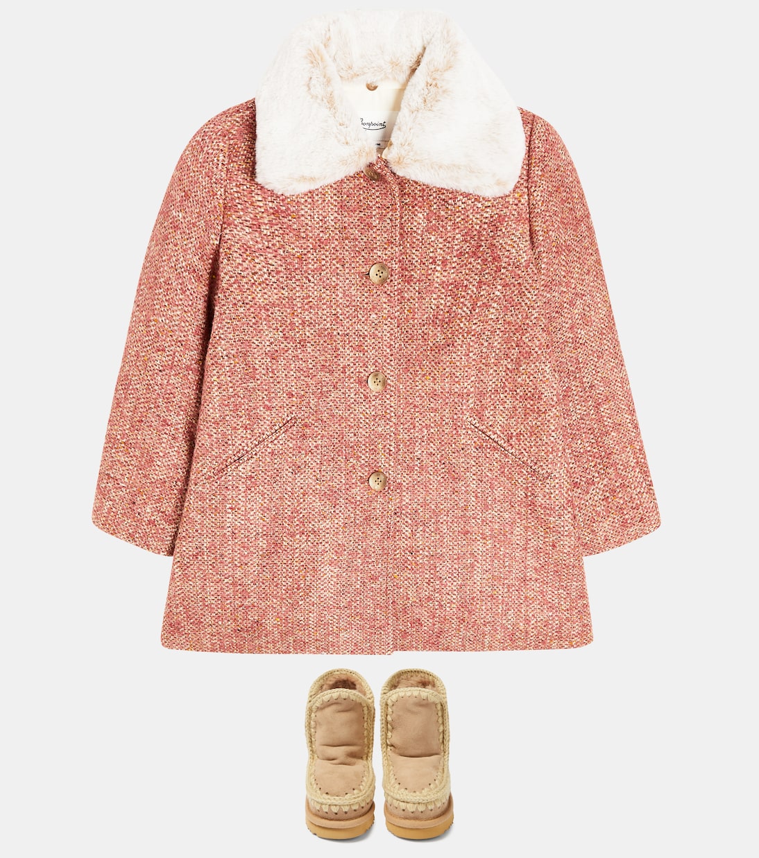 Temaggie faux fur-trimmed coat | Bonpoint
