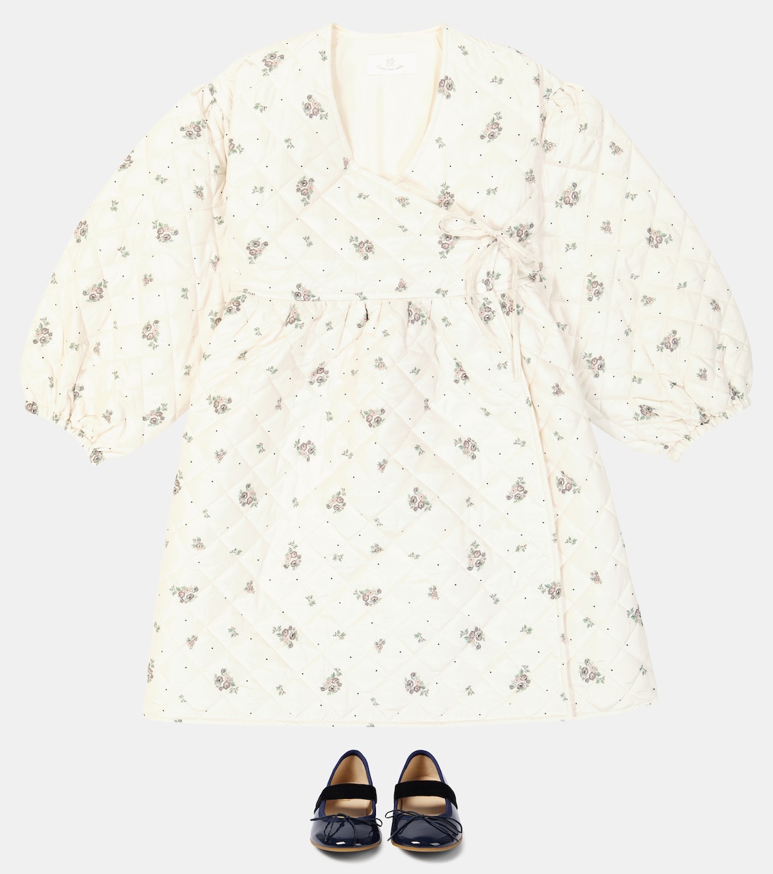 Quilted floral dress | C'era Una Volta